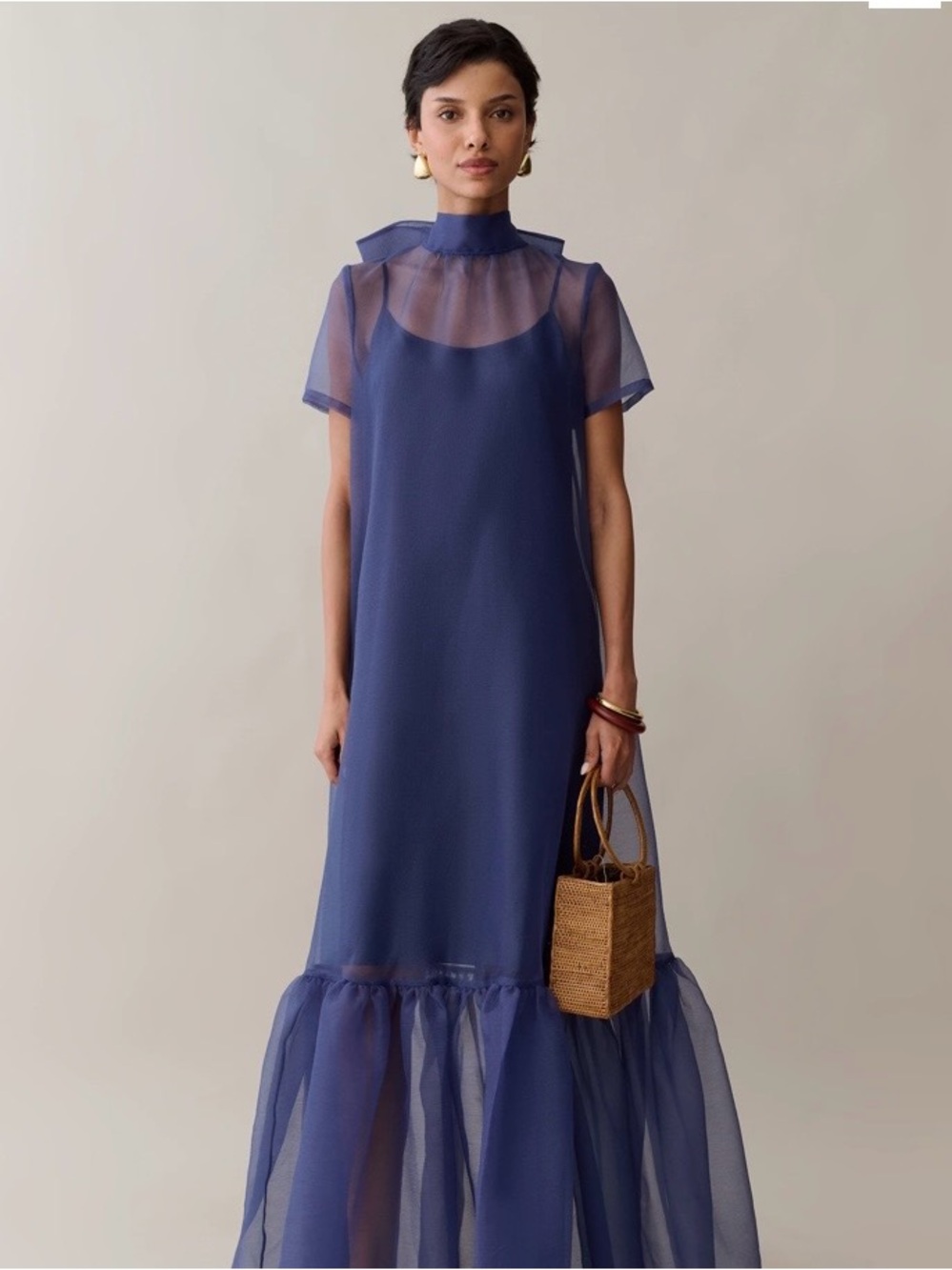Few Moda Melody Caara Maxi Dress in navy - Picture 3 of 8